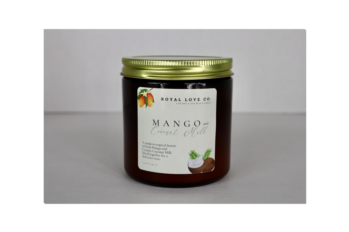 Mango and Coconut Milk All-Natural Soy-Coconut Candle.