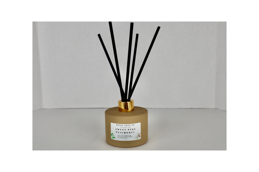 Sweet Pine Patchouli Reed Diffuser in Iced Coffee Matte Bottle 4 oz