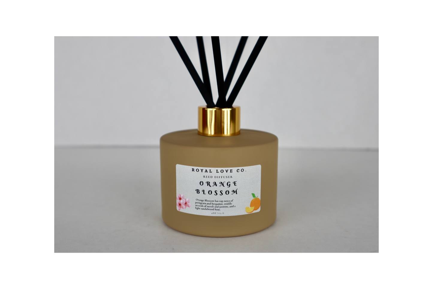 Orange Blossom Reed Diffuser in Iced Coffee Matte Bottle 4 oz