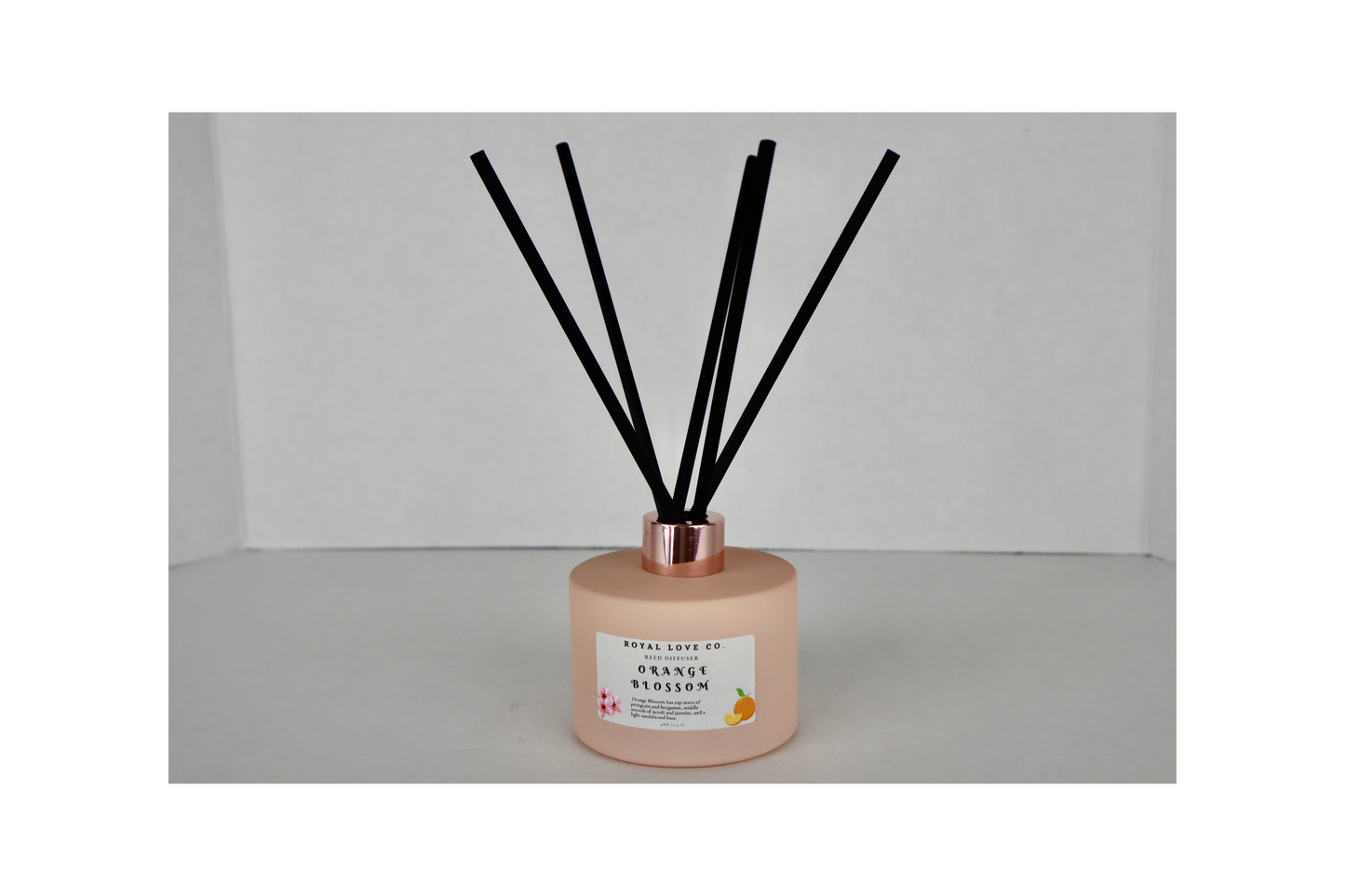 Orange Blossom Reed Diffuser in a Scallop Shell Matte Bottle, 4 oz