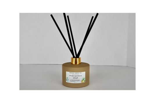 Pineapple Sage Reed Diffuser in a Ice Coffee Matte Bottle 4 oz