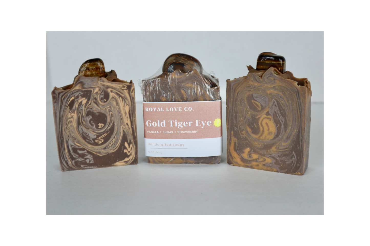 Solar Plexus Chakra Soap with Gold Tiger’s Eye Stone