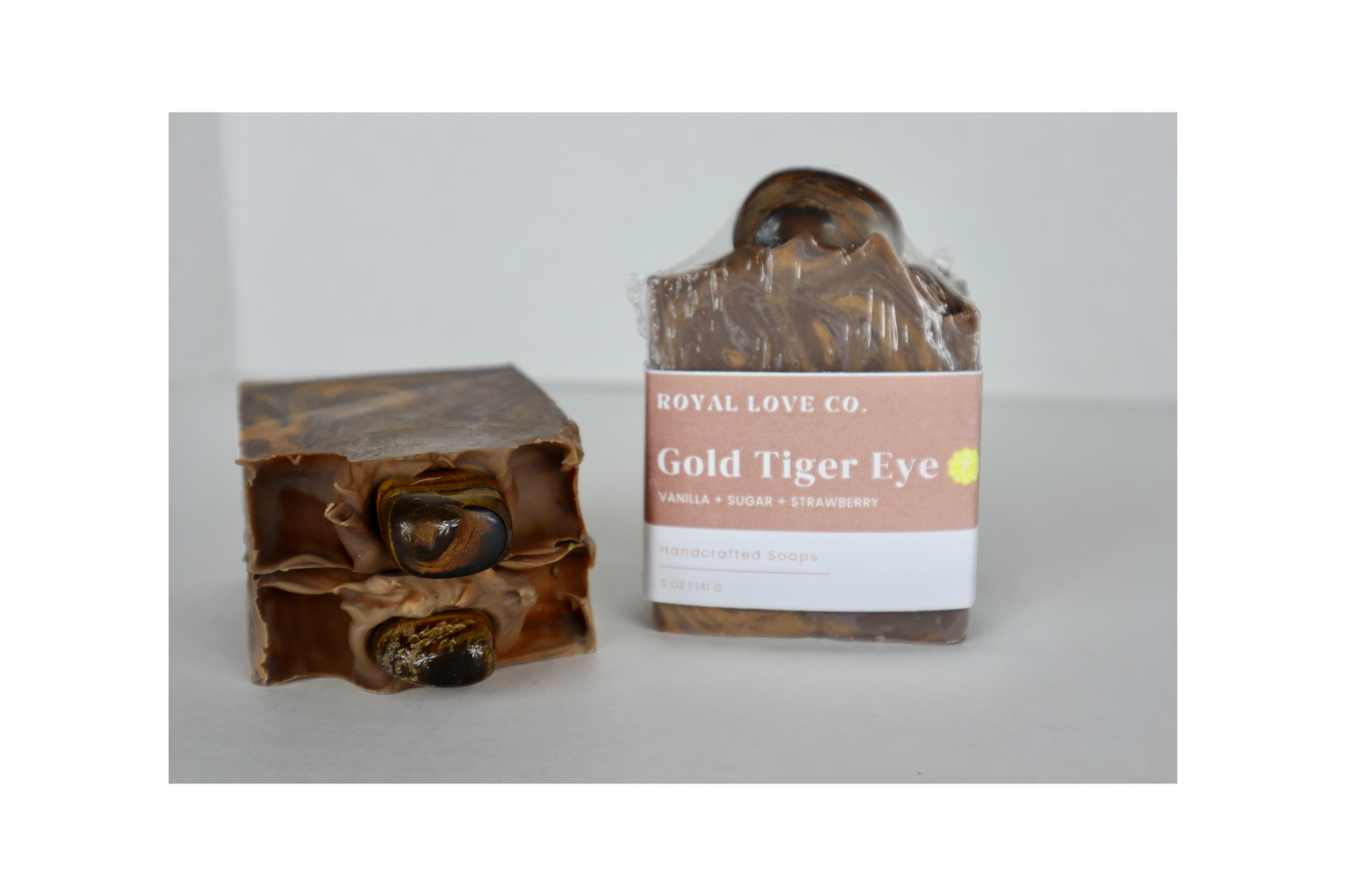 Solar Plexus Chakra Soap with Gold Tiger’s Eye Stone