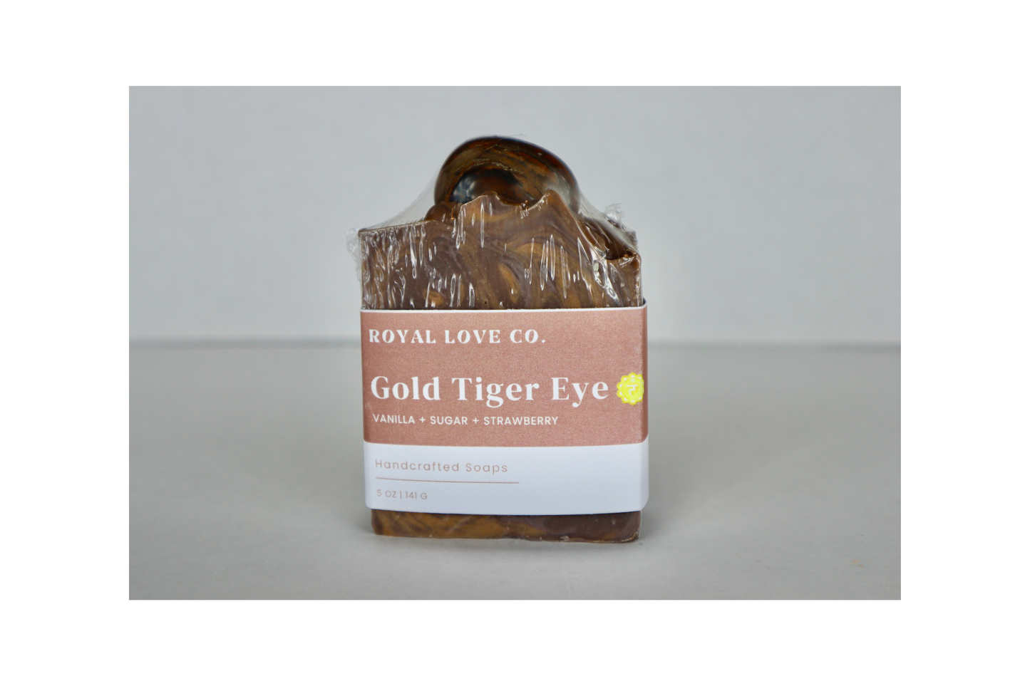 Solar Plexus Chakra Soap with Gold Tiger’s Eye Stone