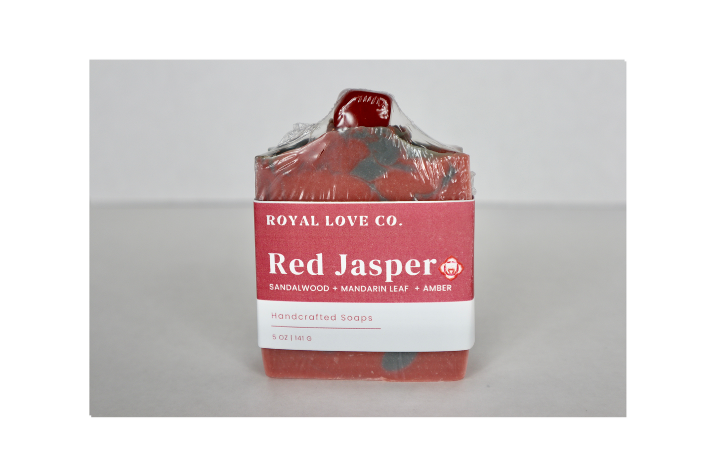 Root Chakra Soap with Red Jasper Stone.