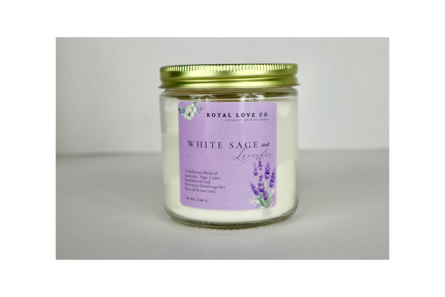 White Sage and Lavender Candle