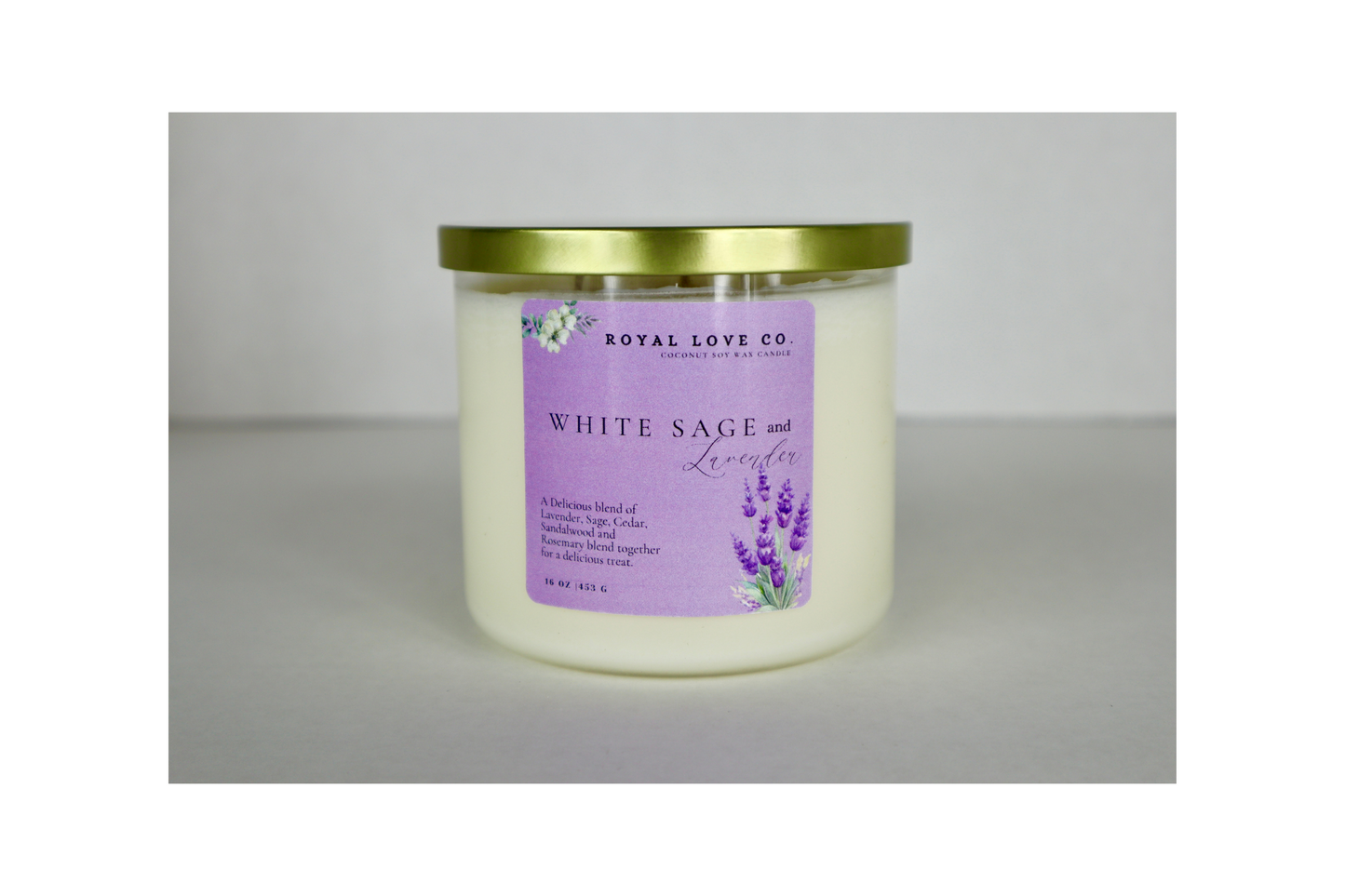 White Sage and Lavender Candle